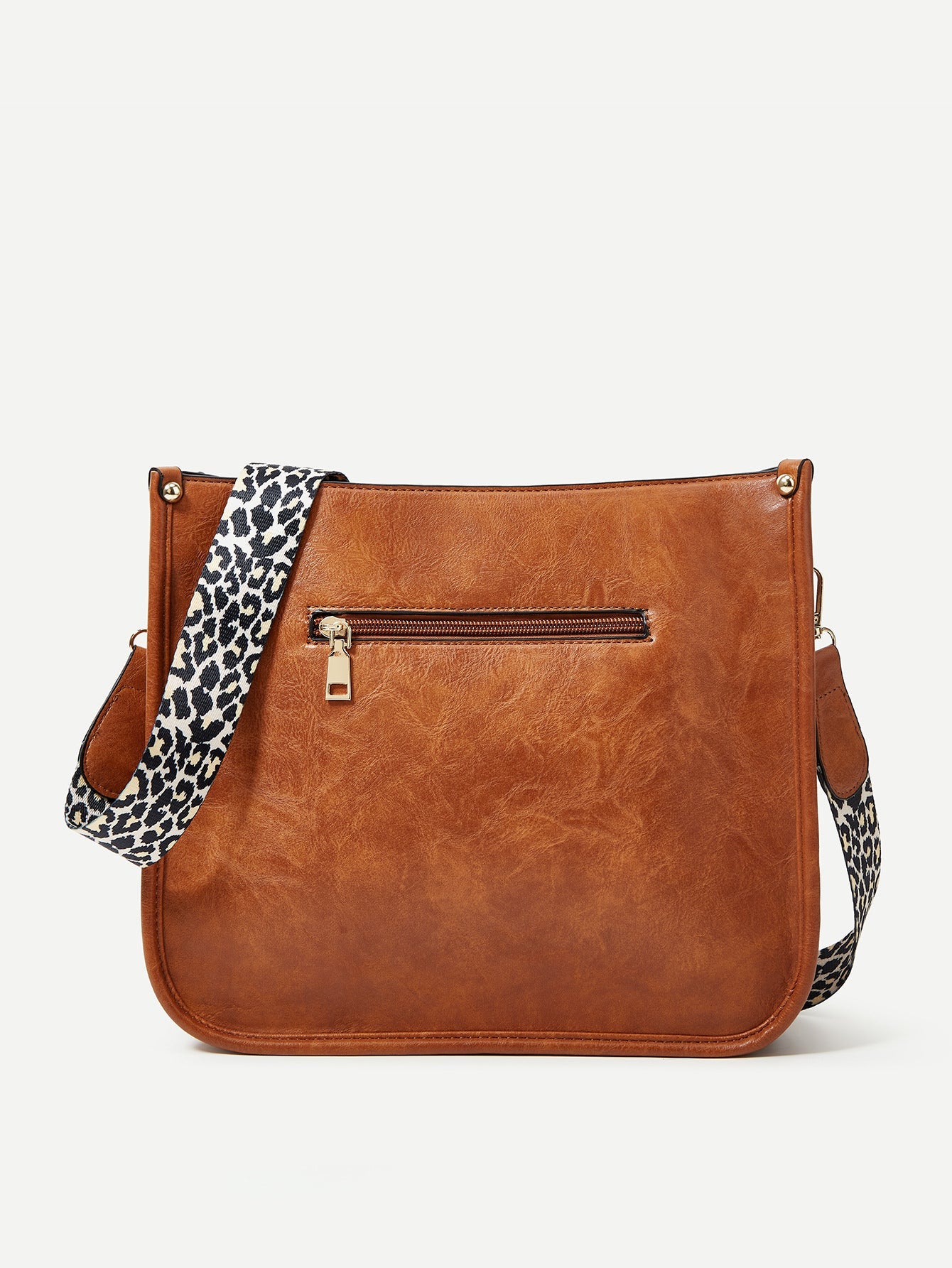 LEONA LEOPARD FAUX LEATHER CROSSBODY BAG