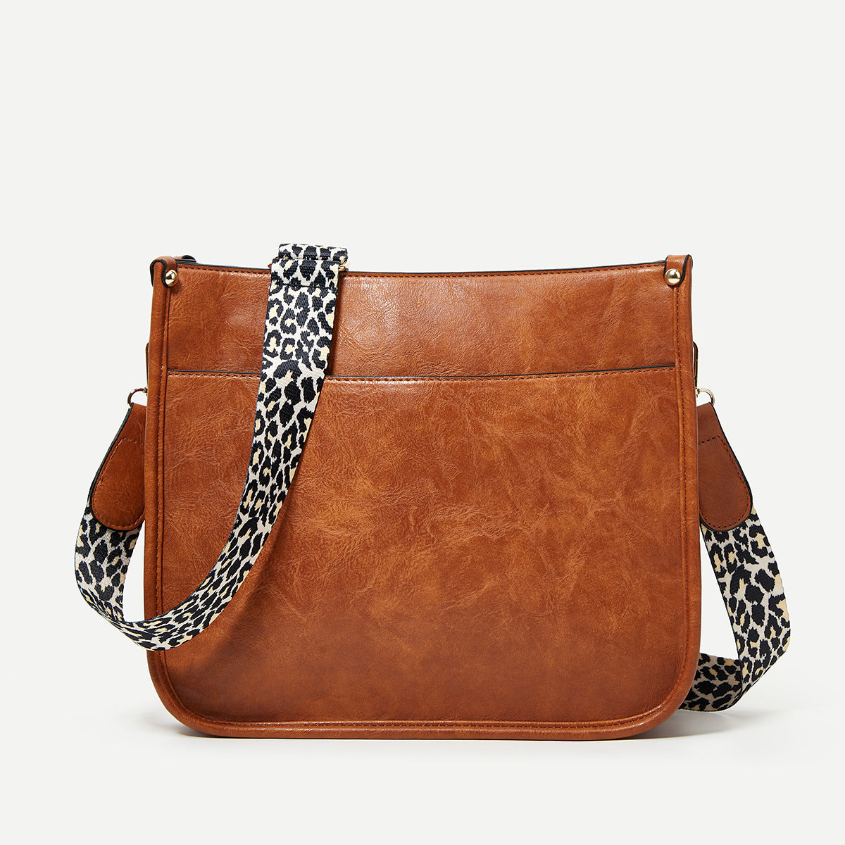 LEONA LEOPARD FAUX LEATHER CROSSBODY BAG