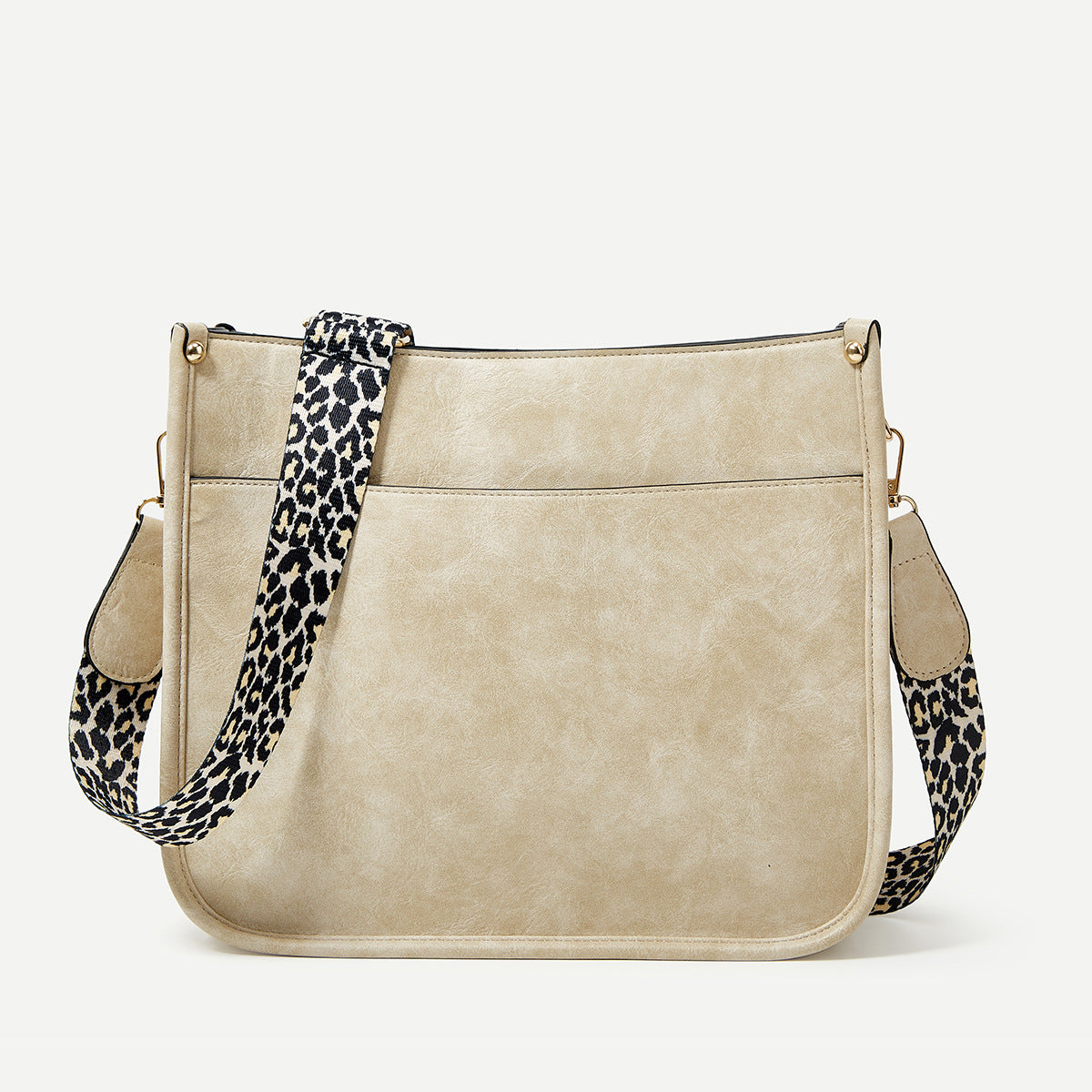 LEONA LEOPARD FAUX LEATHER CROSSBODY BAG