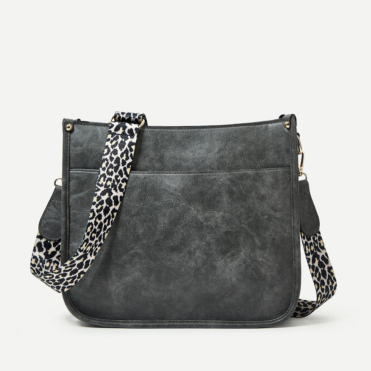 LEONA LEOPARD FAUX LEATHER CROSSBODY BAG