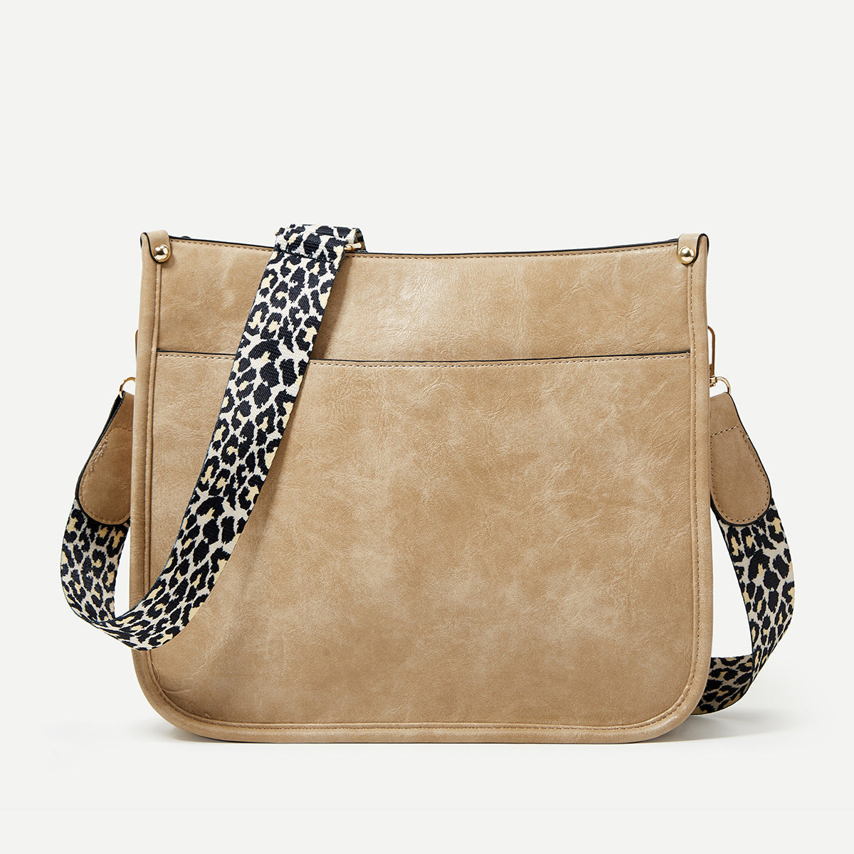 LEONA LEOPARD FAUX LEATHER CROSSBODY BAG